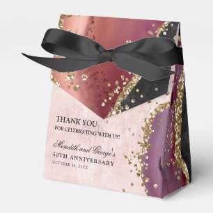 Ballotins Parties scintillant d'or Marbre Agate 50e annivers