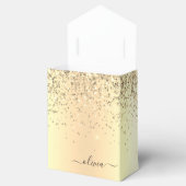 Ballotins Parties scintillant d'or Monogramme métallique Nom (Ouvert)