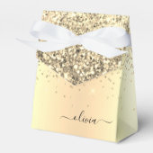 Ballotins Parties scintillant d'or Monogramme métallique Nom (Verso)