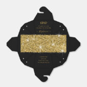 Ballotins Parties scintillant d'or noir Confetti Mini Takeou (Déplié)