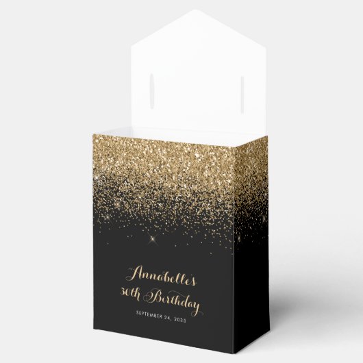 Ballotins Parties scintillant d'or noir moderne étincelle n' (Ouvert)