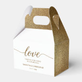 Ballotins Parties scintillant d'or personnalisée Mariage Lov (Arrière)