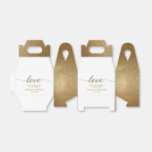 Ballotins Parties scintillant d'or personnalisée Mariage Lov (Déplié)