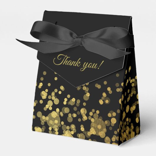 Ballotins parties scintillant dorée ballotin noir customisé (Verso)