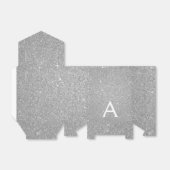 Ballotins Parties scintillant en argent de luxe et monogramm (Déplié)