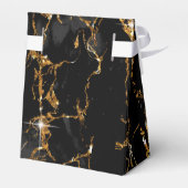 Ballotins Parties scintillant en marbre Mariage Black Gold I (Arrière)