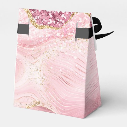 Ballotins Parties scintillant en marbre rose or étincelle Ma (Arrière)