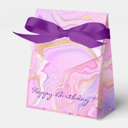 Ballotins Parties scintillant en marbre rose violet or
