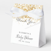 Ballotins parties scintillant en or blanc baby shower merci (Verso)