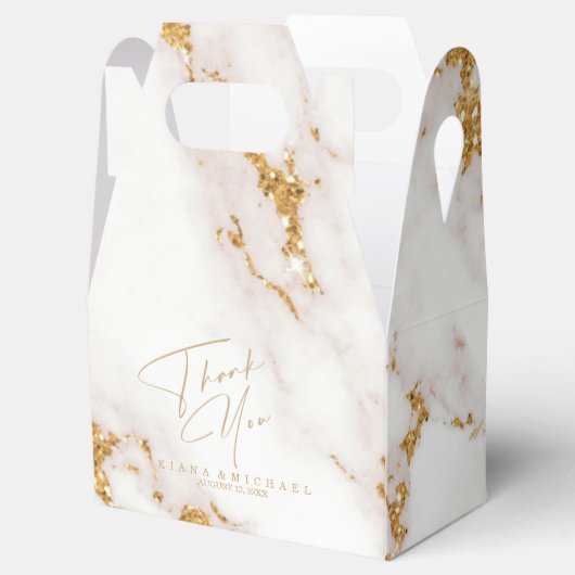 Ballotins Parties scintillant moderne en marbre Merci V2 Gol (Ouvert)