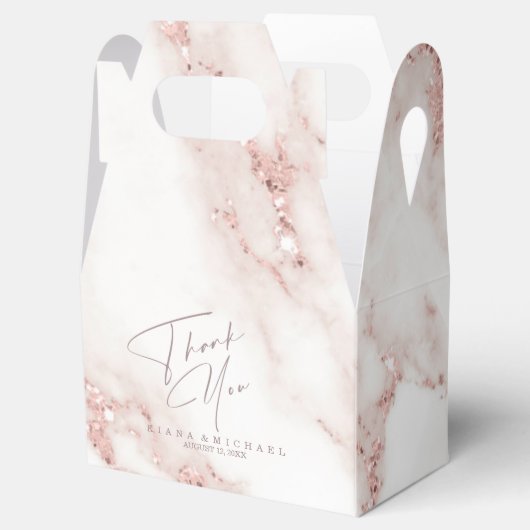 Ballotins Parties scintillant moderne en marbre Merci V2 Ros (Ouvert)