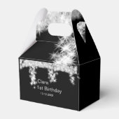 Ballotins Parties scintillant noire en argent ajouter le nom (Arrière)