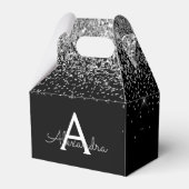 Ballotins Parties scintillant noire en argent et monogramme  (Verso)