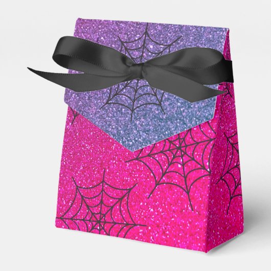 Ballotins Parties scintillant Ombre Spider Web Turquoise ros (Verso)