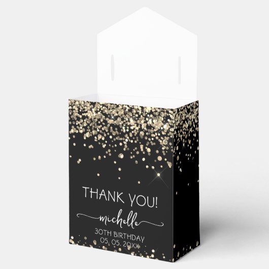 Ballotins Parties scintillant or anniversaire Monogramme Scr (Ouvert)