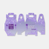 Ballotins Parties scintillant pourpre foncé et ruban 100e an (Déplié)