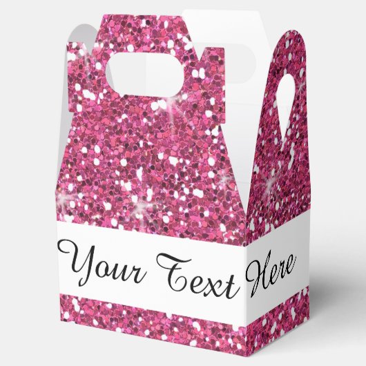 Ballotins Parties scintillant rose chaud imprimée (Ouvert)