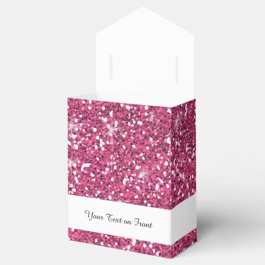 Ballotins Parties scintillant rose chaud imprimée (Ouvert)