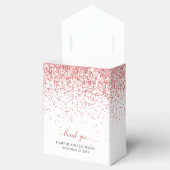 Ballotins Parties scintillant rose chic Mariage Merci blanc (Ouvert)