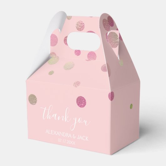 Ballotins Parties scintillant rose Gold Blush Pink Mariage F (Verso)