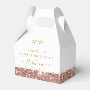 Ballotins Parties scintillant rose or rose Confetti Annivers