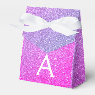 Ballotins Parties scintillant rose pourpre et monogramme éti