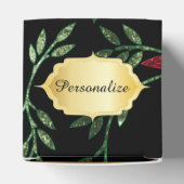 Ballotins Parties scintillant rouge et florale noire (Haut)