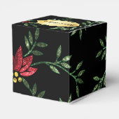 Ballotins Parties scintillant rouge et florale noire (Arrière)