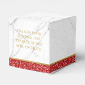 Ballotins Parties scintillant rouge et marbre d'or Fête pers (Arrière)