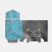 Ballotins Parties scintillant Silver Foil Blue Zebra Imprime (Déplié)