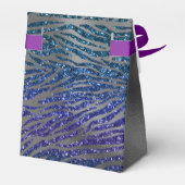 Ballotins Parties scintillant Silver Foil Dark Blue Zebra Im (Arrière)