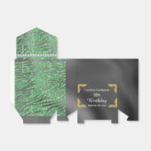 Ballotins Parties scintillant Silver Foil Green Zebra Imprim (Déplié)