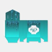 Ballotins Parties scintillant turquoise à goutte douce 16 (Déplié)