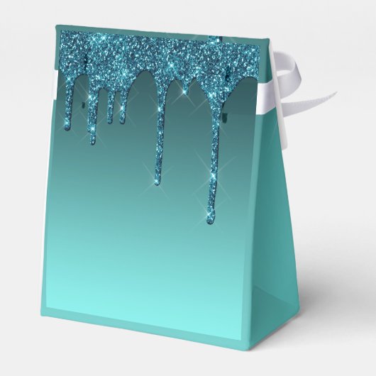 Ballotins Parties scintillant turquoise à goutte douce 16 (Arrière)