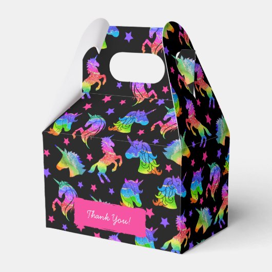 Ballotins Parties scintillant Unicorn Arc en ciel avec préno (Arrière)