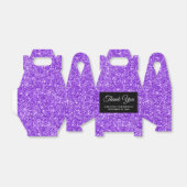 Ballotins Parties scintillant violet 21e anniversaire Merci (Déplié)