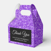 Ballotins Parties scintillant violet 21e anniversaire Merci (Verso)