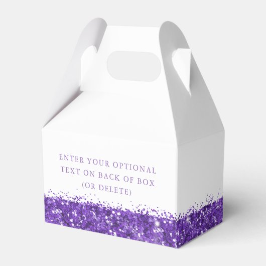 Ballotins Parties scintillant violet Confetti Anniversaire M (Arrière)