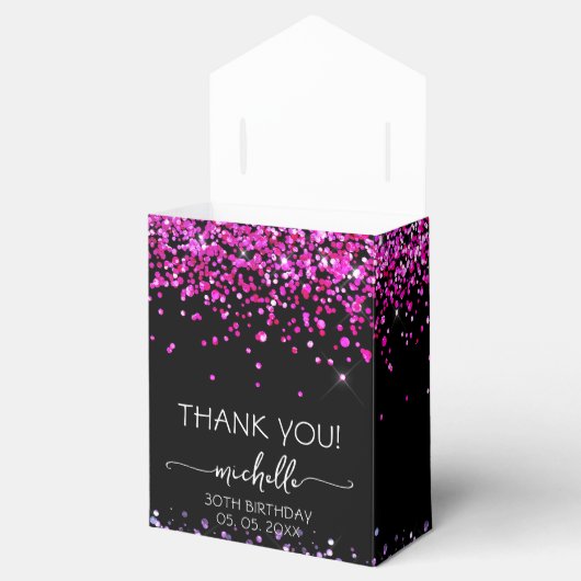 Ballotins Parties scintillant violet d'anniversaire Monogram (Ouvert)