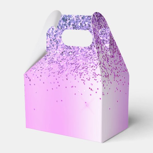 Ballotins Parties scintillant violet Glam Nom du monogramme (Arrière)