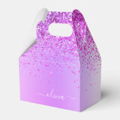 Ballotins Parties scintillant violet Glam Nom du monogramme  (Verso)