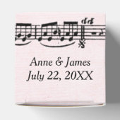 Ballotins Partitions de mariage sur fond rose blush (Haut)