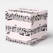 Ballotins Partitions de mariage sur fond rose blush (Arrière)