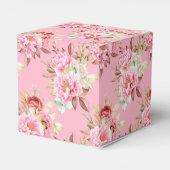 Ballotins Party Favoriser boîte Peonies rose (Arrière)