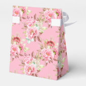 Ballotins Party Favoriser boîte Peonies rose (Arrière)