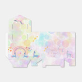 Ballotins Pastel arc-en-ciel aquarelle licorne anniversaire  (Déplié)