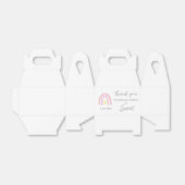 Ballotins Pastel arc-en-ciel rose 1er anniversaire Merci (Déplié)