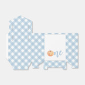 Ballotins pastel bleu plaid premier anniversaire (Déplié)