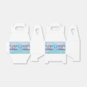 Ballotins Pastel Blue Floral Monogramme (Déplié)
