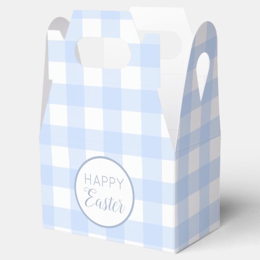 Ballotins Pastel Blue Happy Pâques Plaid Motif (Ouvert)